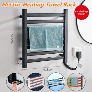 Intelligent Thermostatic Electric Heating Towel Rack Shelf Space Aluminum Heating Household Towel Drying Racks Rail Towel Warmer